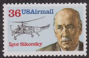 United States Scott #C119 36¢ Igor Sikorsky helicopter mint single VF MNH