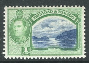 TRINIDAD; 1938-40s early GVI pictorial issue Mint hinged shade of 1c. value