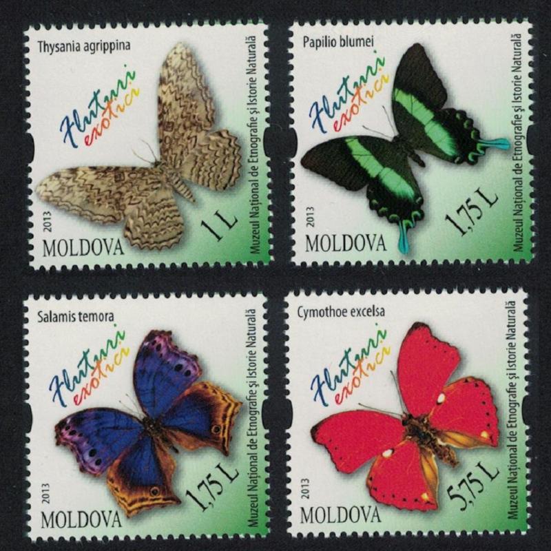 Moldova Butterflies 4v MI#838-841