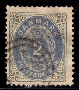 KAPPYSTAMPS G372 DENMARK WEST INDIES SCOTT 16 GREY ULTRA  USED CV $30