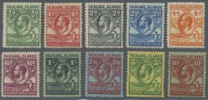 MOMEN: FALKLAND ISLANDS SG #116-125 1929 MINT OG H LOT #60688