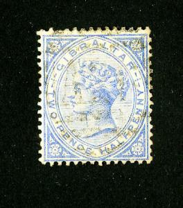 Gibraltar Stamps # 24a Rare Used Scott Value $190.00