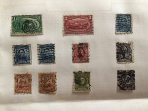 United States early used stamps on folded page A11612