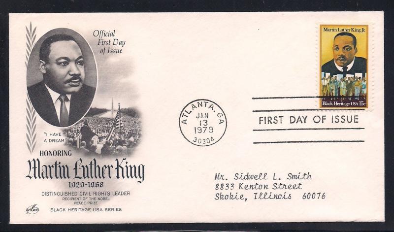 US FDC Sc.# 1771 Dr. Martin Luther King L534