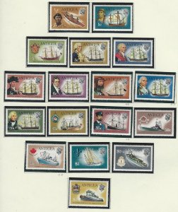 Antigua   mnh + mh 248,49+54 are never hinged  sc 241-257