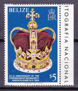 Belize  437 MNH 1979 $5 QEII Coronation 25th Anniv.