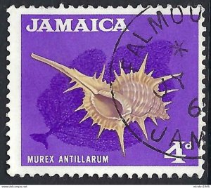JAMAICA 1964 QEII 4d Ochre & Violet SG222 FU