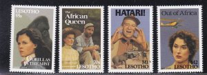 Lesotho # 820-823, Movies Made in Africa, Part 1, Mint NH, 1/2 Cat.