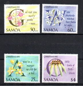SAMOA - 1992 - FLOWERS - ORCHIDS - CHRISTMAS -