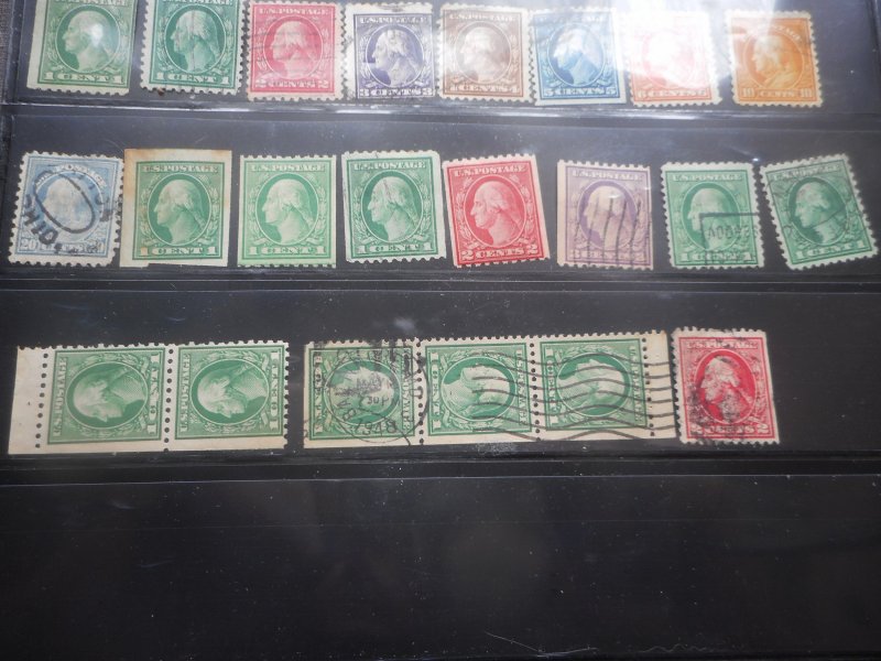 U.S. Collection 85 Used Washington/Franklin Stamps