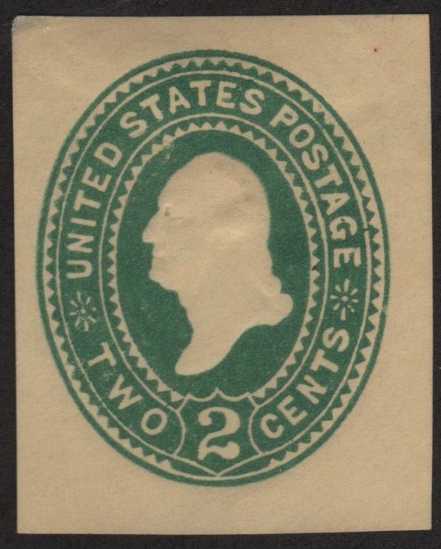 SC#U312 2¢ Washington Cut Square (1887) Unused