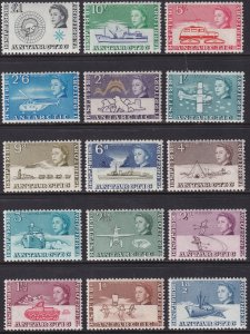 1963 BAT British Antarctic QE portrait complete set MNH Sc# 1 / 15 CV $172.15