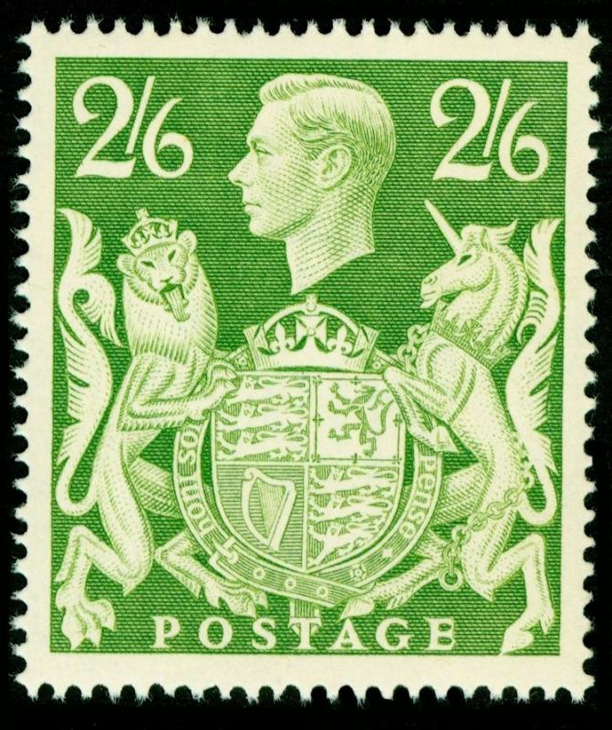 SG476b, 2s 6d yellow-green, M MINT. Cat £15.