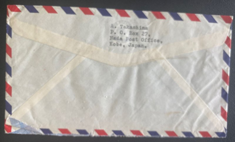 1965 Kobe Japan Registered Airmail Cover  To Munden Germany