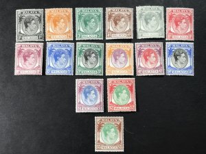 MALAYA/MALACCA # 3-17-MINT/HINGED-----COMPLETE SET----1949