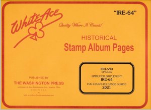 WHITE ACE 2021 Ireland Singles Simplified Stamp Album Supplement IRE-64