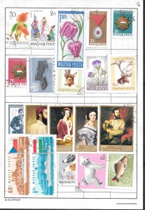 HUNGARY #Z36 Mixture Page of 20 stamps.  Collection / Lot