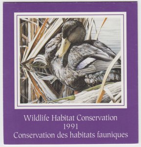 Canada - #FWH7 1991 Wildlife Conservation Stamp Booklet - Black Duck