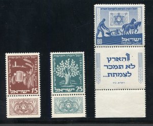 ISRAEL SCOTT #48/50 KKL TABS MINT NEVER HINGED AS SHOWN