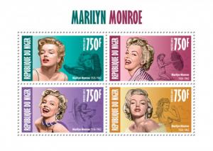 NIGER 2013 SHEET MARILYN MONROE nig13412a