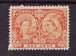 Canada-Sc#51- Unused no gum 1c orange Diamond Jubilee QV-1897-cdn1124-