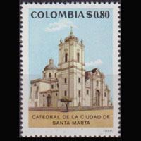 COLOMBIA 1975 - Scott# 830 Cathedral Set of 1 NH