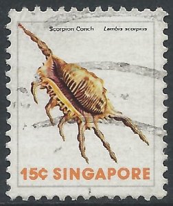 Singapore 1977 - 15c Scorpion Conch - SG292 used