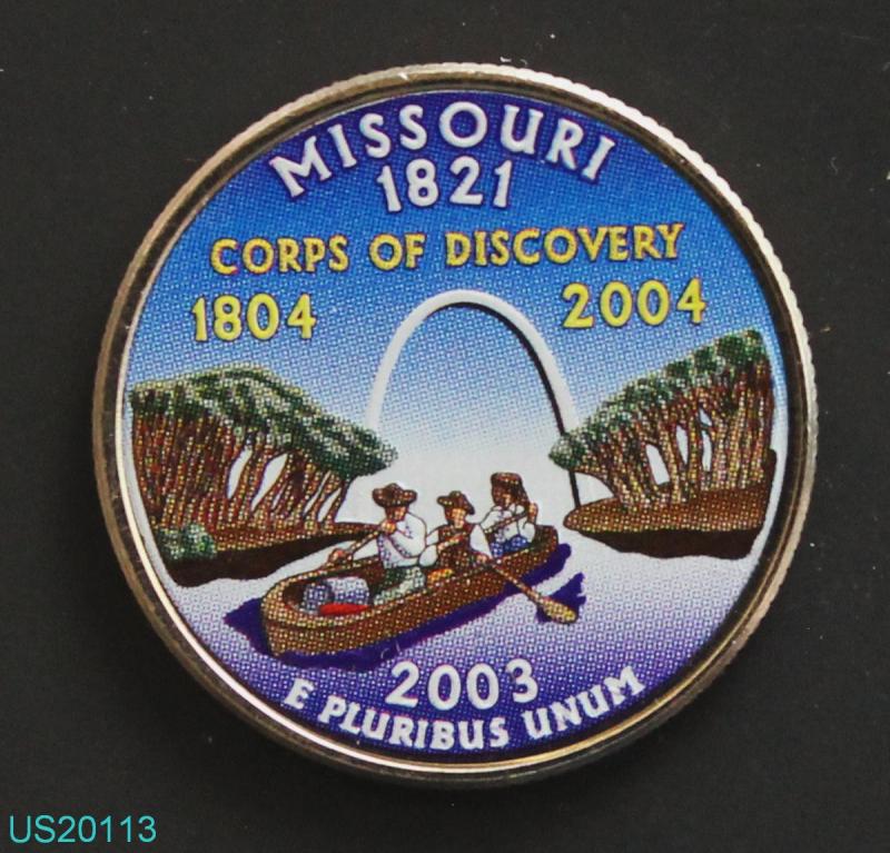 2003-D MISSOURI Colorized State Quarter ship outside US $1