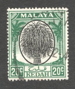 Malaya - Kedah, Scott #72    VF, Used,  CV $3.00 ....  3240061