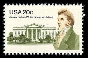 PCBstamps   US #1936 20c James Hoban, 1981, MNH, (6)