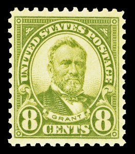 Scott 560 1923 8c Grant Perforated 11 Flat Plate Issue Mint VF OG LH Cat $37.50