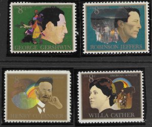 US #1484-87  MNH  Gershwin, Jeffers, O'Tanner, Cather.  Nice set of 4..