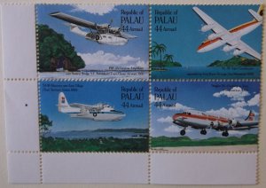 Palau C10-13a MNH Full Set  Cat $3.75 Airplane Topical