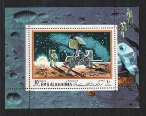 1970 Ras Al Khaimah - Space Research Apollo 12  Mini Sheet - Mi-Bl. A 95 A - MNH