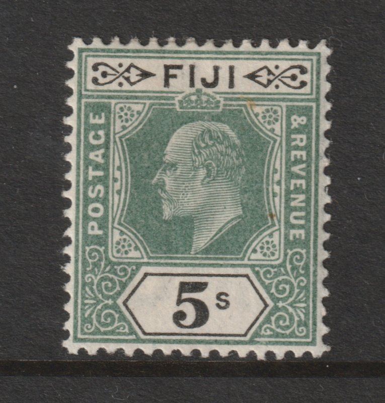 Fiji a MH 5/- green & black Edward from the 1903 set