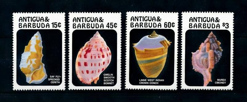 [99622] Antigua & Barbuda 1986 Marine Life Sea shells  MNH