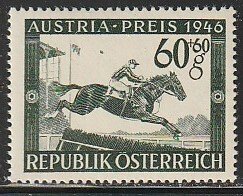 1946 Austria - Sc B181 - MNH F - 1 single - Race Horses