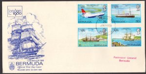 BERMUDA - 1980 LONDON 80 STAMP EXHIBITION / SHIPS & AVIATION - FDC