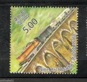 Sri Lanka 2014 Nine Arch Viaduct at Gotuwala Railway Locomotive Train MNH # 3510