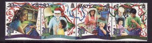 Pitcairn Is.-Sc#530- id12-unused NH strip-Christmas-2000-