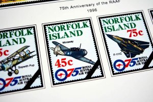 COLOR PRINTED NORFOLK ISLAND 1947-2010 STAMP ALBUM PAGES (129 illustrated pages)