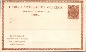 SCHALLSTAMPS CHILE 1882 POSTAL HISTORY UPU STATIONERY POSTCARD 2CTS COLON UNADDR