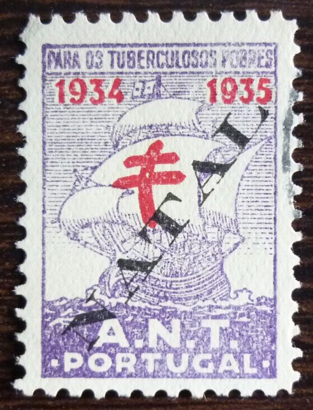 PORTUGAL - TBC - TUBERCULOSIS STAMP! natal ship boat child red cross J22