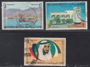 United Arab Emirates #  22-24, High Value Stamps, Used, 1/3 Cat..