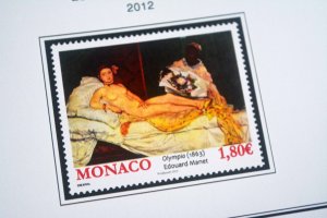 COLOR PRINTED MONACO 2011-2020 STAMP ALBUM PAGES (63 illustrated pages)