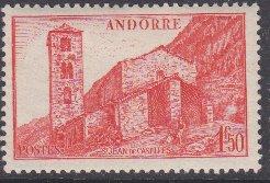 Andorra, French sc#87 1944 1.50f Scenes MH