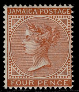 JAMAICA QV SG49, 4d red-brown, LH MINT. Cat £75.