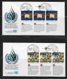 United Nations 570-71 1989 HR Geneva Cachet FDC First Day Cover