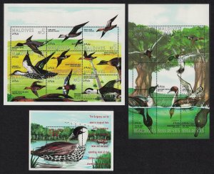 Maldives Ducks 2 Sheetlets+MS 1995 MNH SG#2163-MS2181