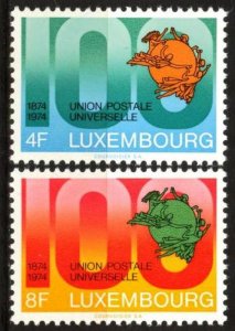 Luxembourg 1974 Sc#551/552 UPU CENTENARY Set (2) MNH